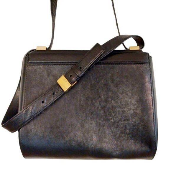 GIVENCHY Textured Calfskin Medium Pandora Box Crossbody Bag Black - Picture 5 of 9